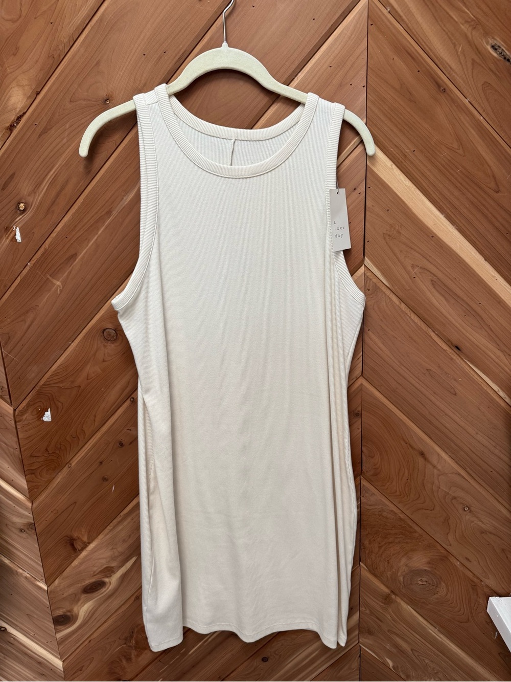 NWT Target Sleeveless Crew Neck Tank Dress - Cream XL